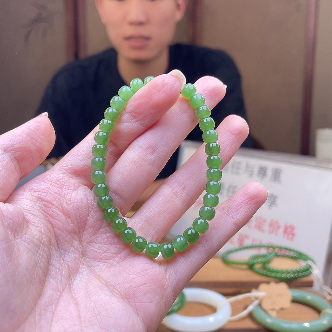 未镶嵌手串和田玉浅