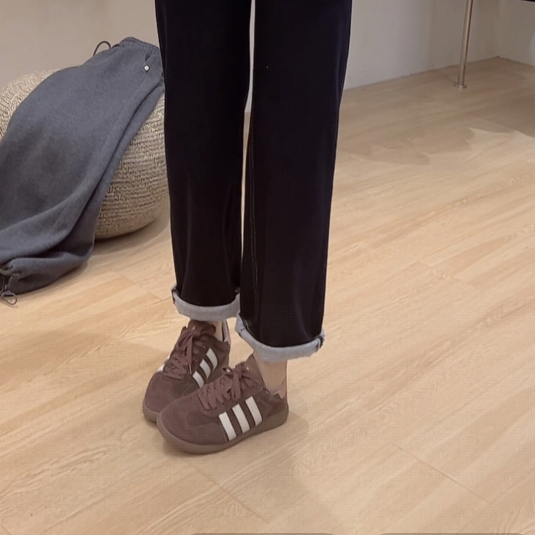 唯阁韩系休闲系带德训鞋