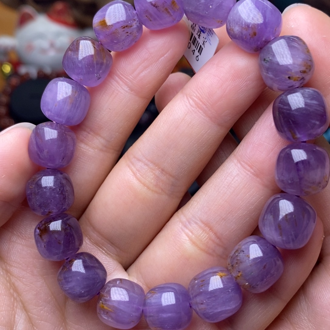 水晶A012极光紫钛老型单圈11m未镶嵌