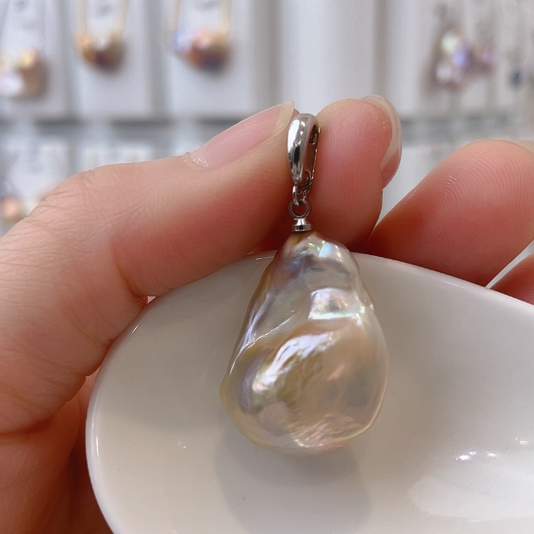 淡水珍珠颈饰银S925镶嵌