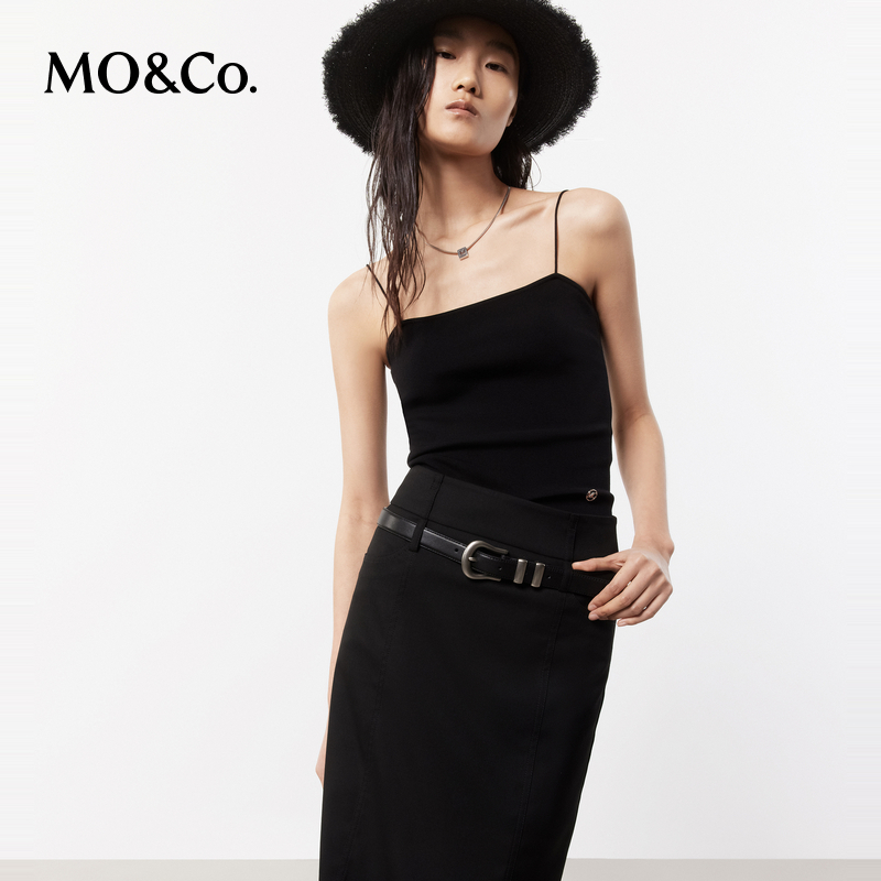 【赵老板专属】MOCO夏露背针织吊带背心上衣MBD2VET002