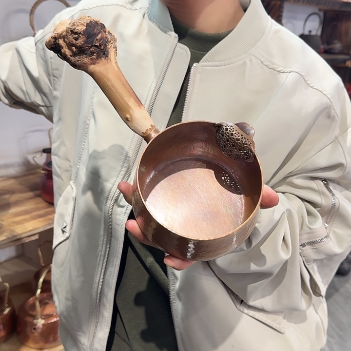 紫铜手工制作侧把一个