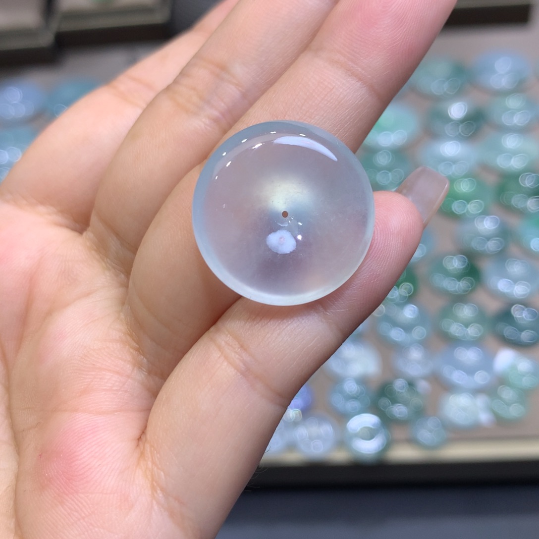 翡翠未镶嵌颈饰平安扣21.7*5.9