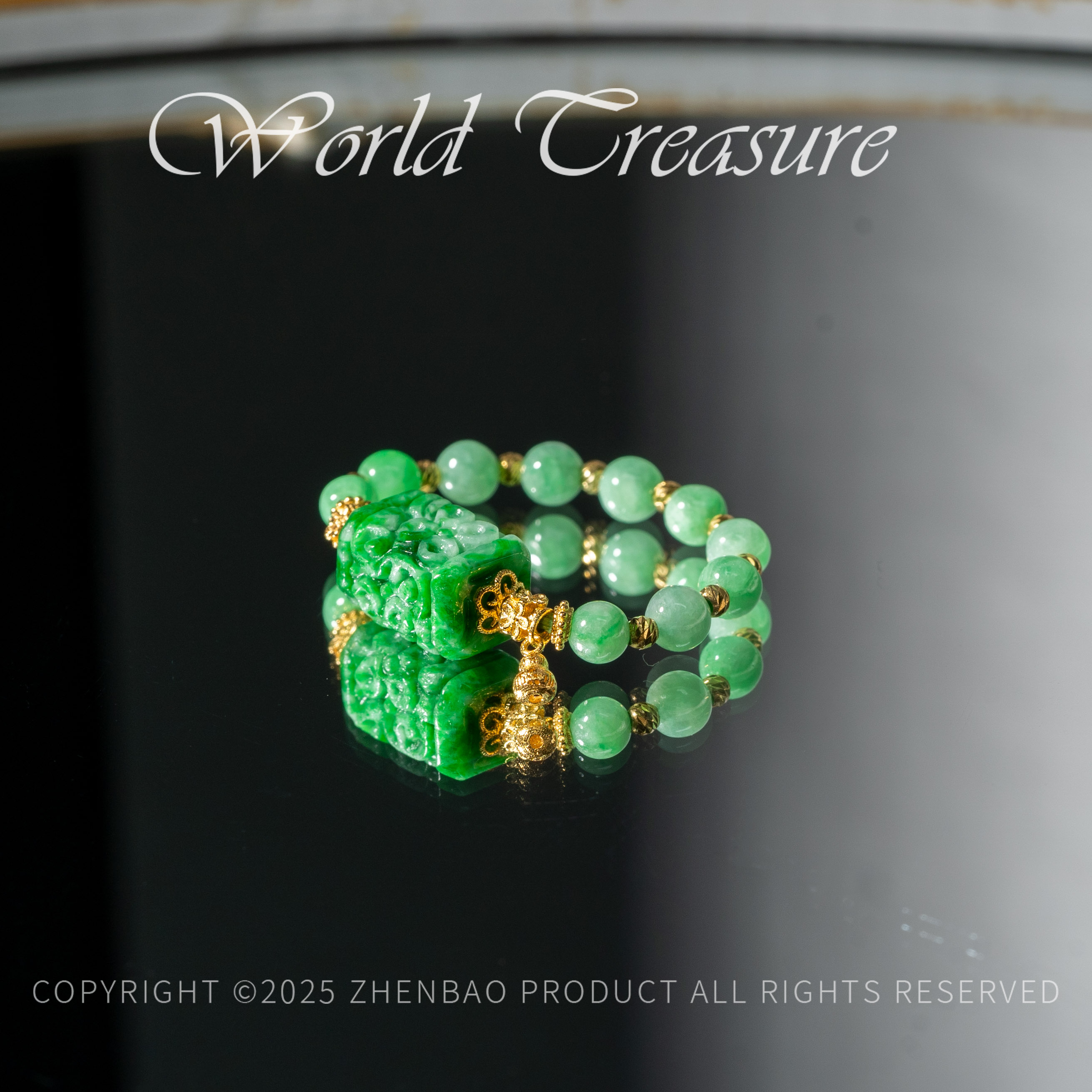 【韵洁珠宝】18K金缅料翡翠小米戒3mm+/Z1068/多样性发一件