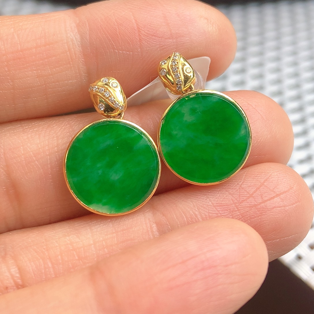 翡翠颈饰18K金镶嵌快****子上新