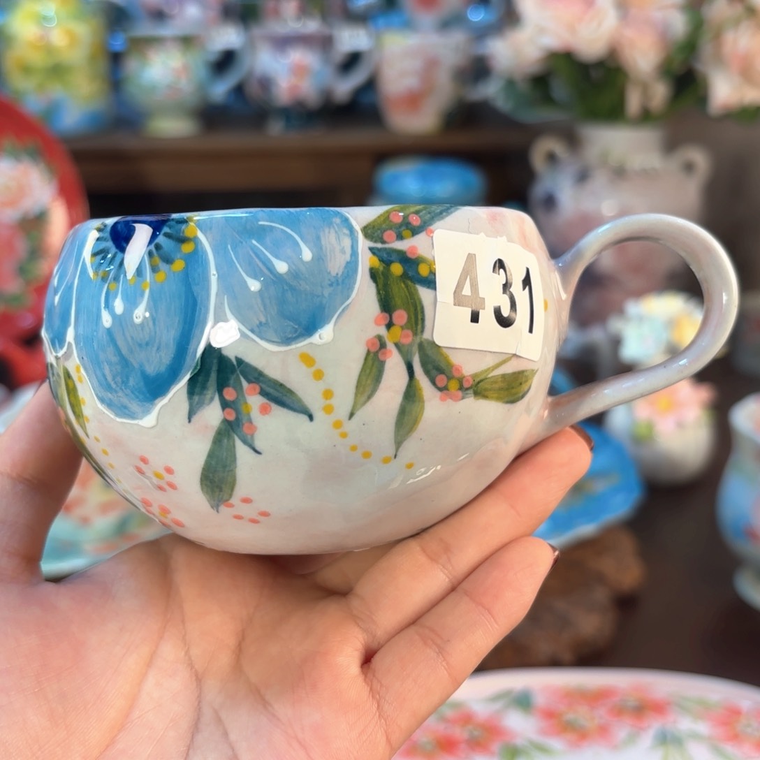 景德镇手绘高温釉下彩陶瓷茶具