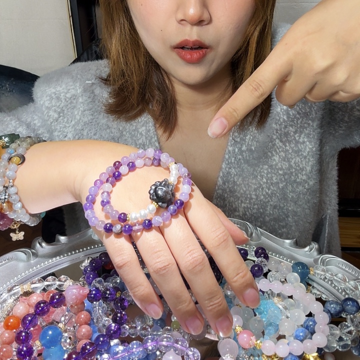 水晶手链银S925镶嵌福利款