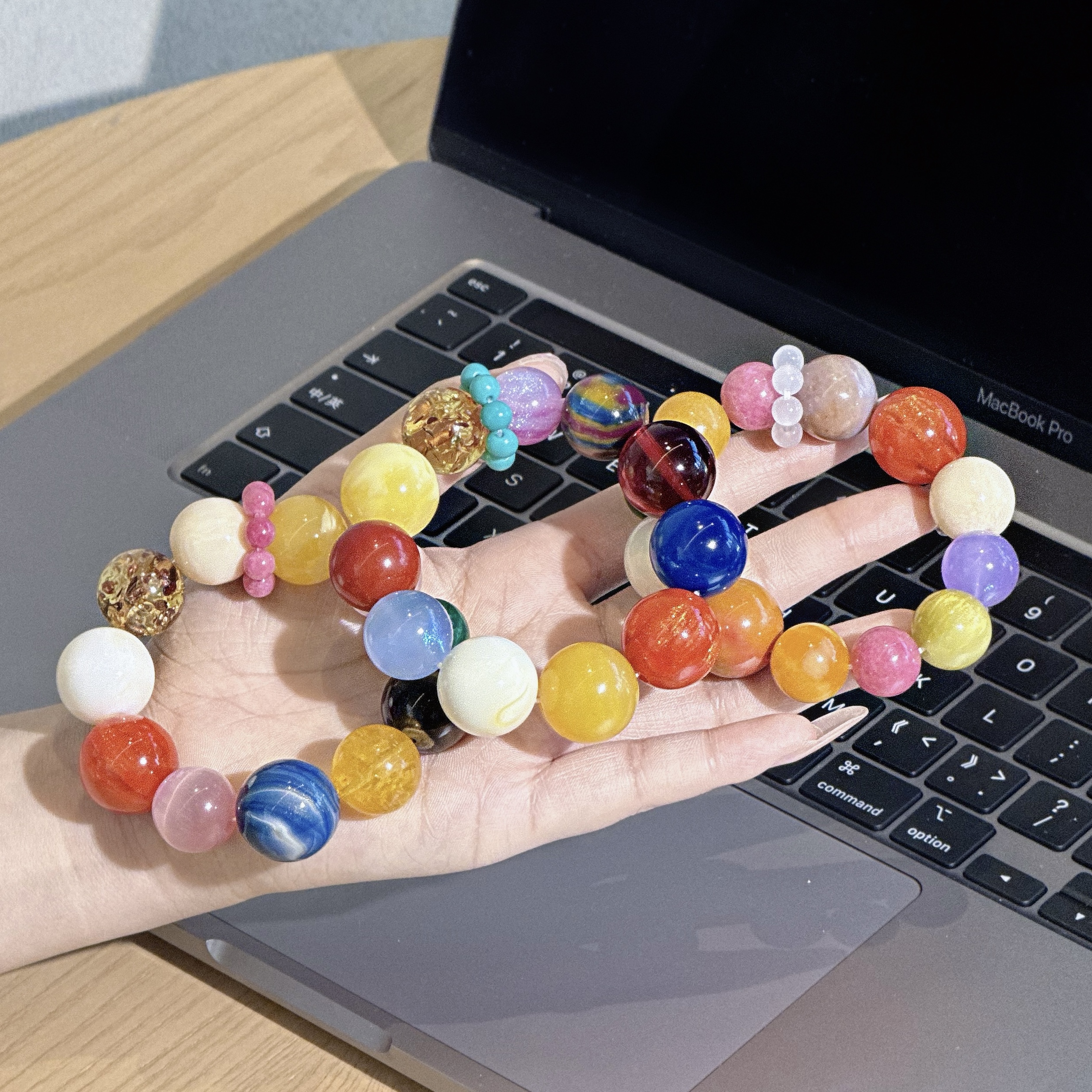 【糖果款直播间福利】原创设计玛瑙树脂多宝夏季仙女风多宝手串