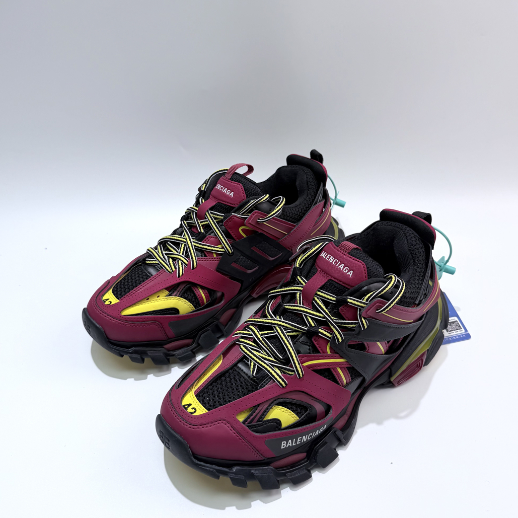 99新 Balenciaga/巴黎世家 42码 黑红Track1.0老爹鞋bl0861
