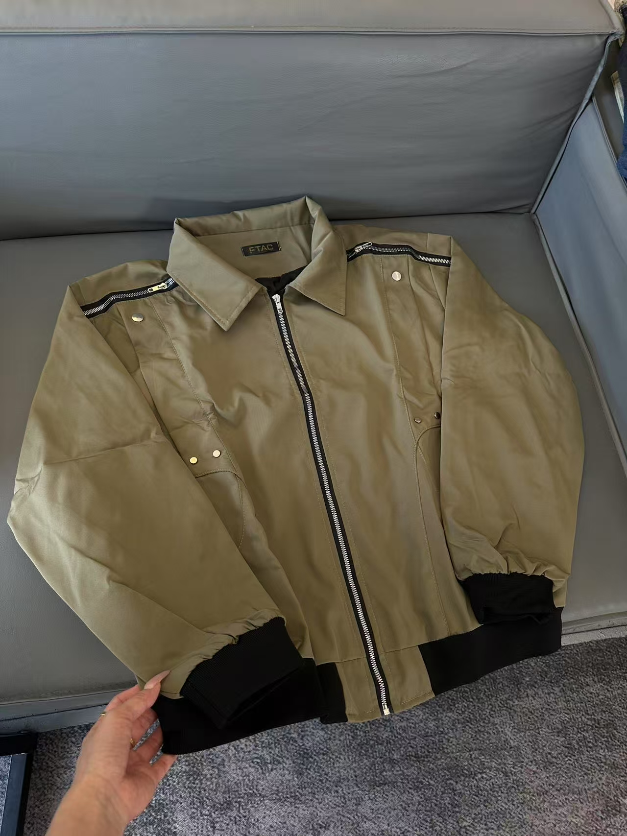 673 翻领宽松潮牌夹克港风日系潮流工装百搭外套