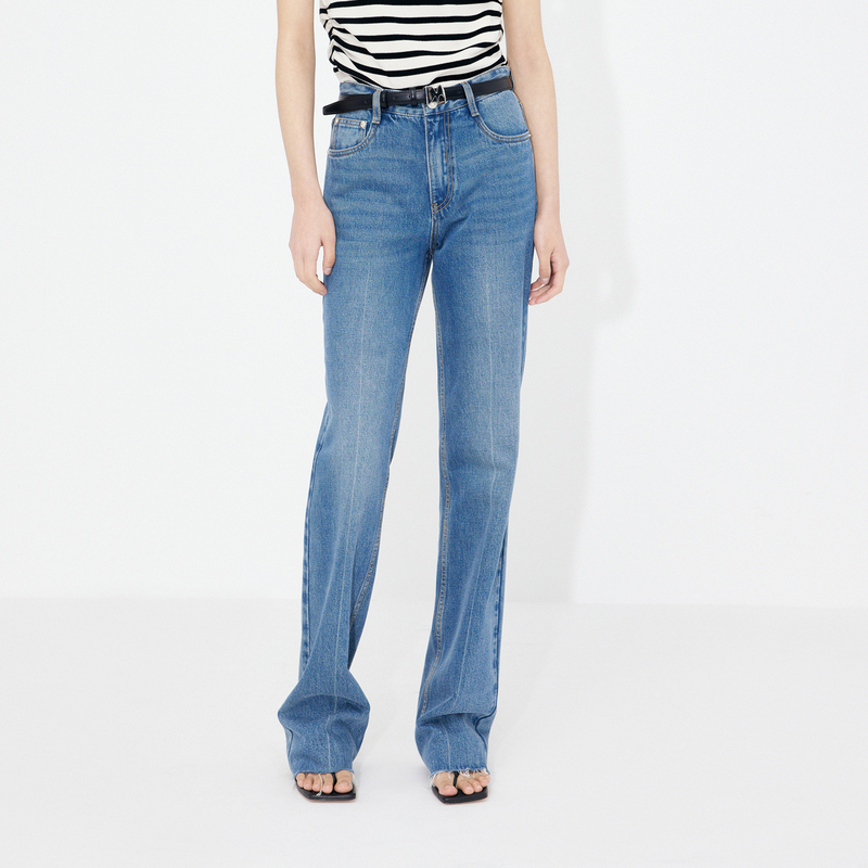 【赵老板专属】MOCO夏洗水做旧须边直筒土耳其牛仔裤MBC2JEN026