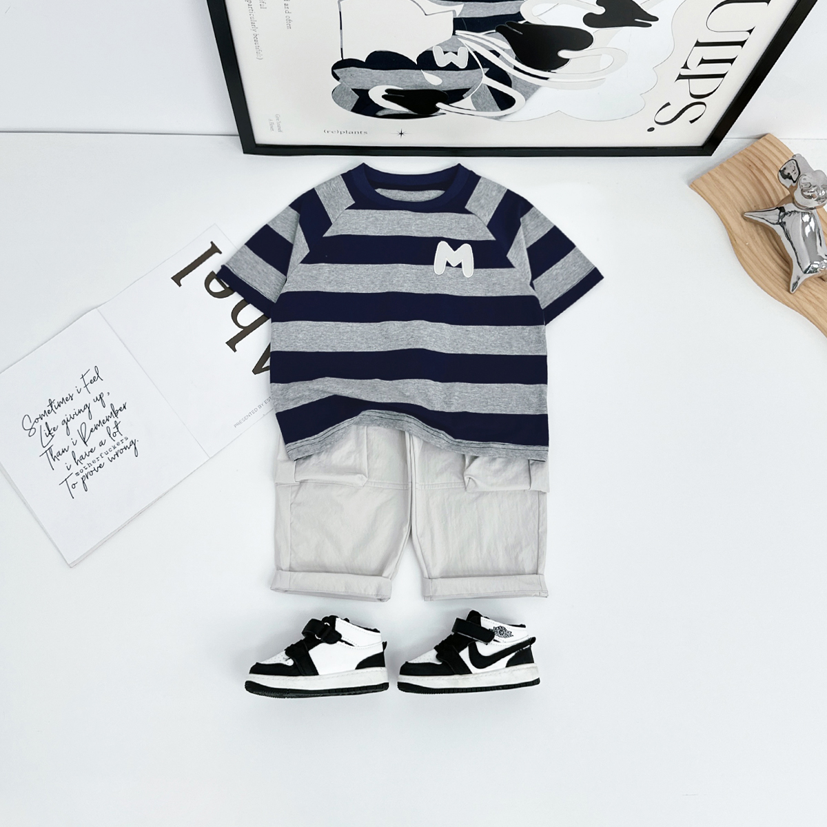 儿童夏装套装夏季2025新款男童短袖两件套 HZ25651