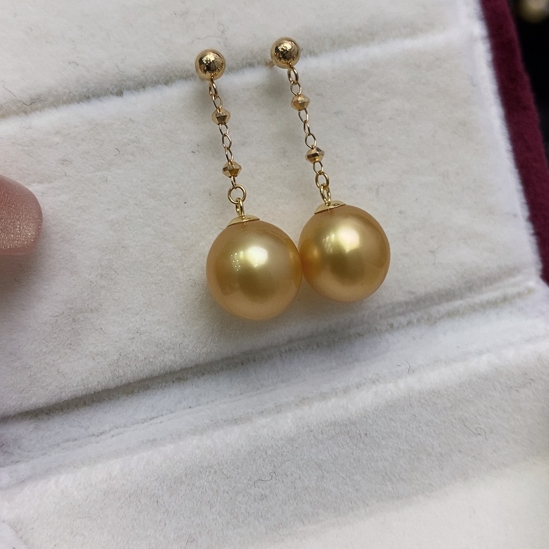 海水珍珠颈饰18K金镶嵌8-9m m