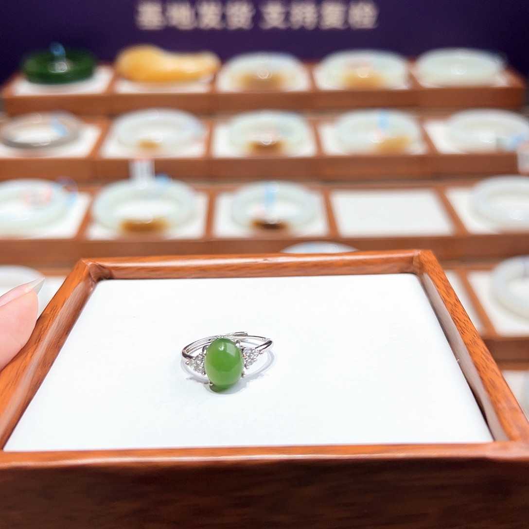 和田玉手串银S925镶嵌平*哥