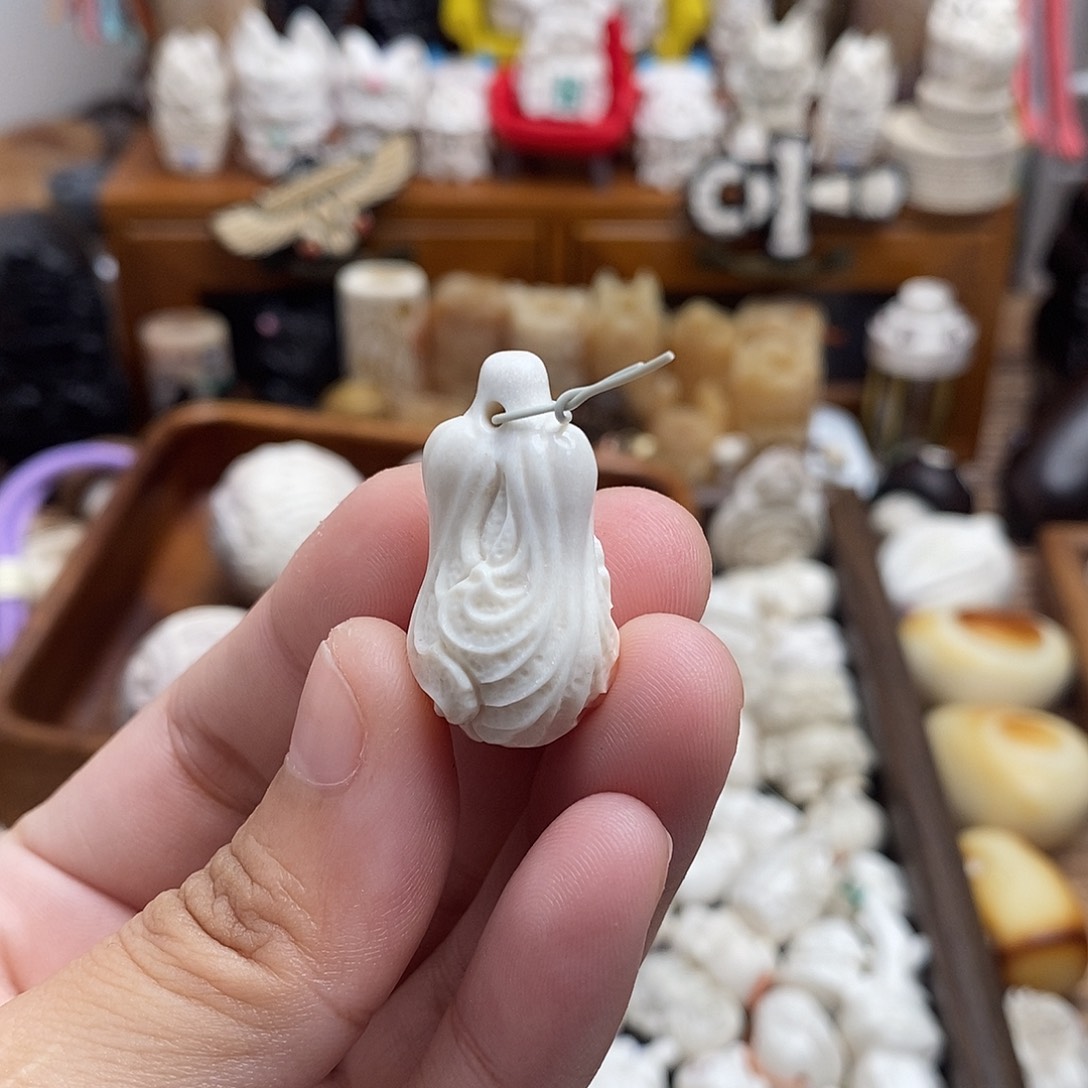 鹿骨把件c4鹿角白菜