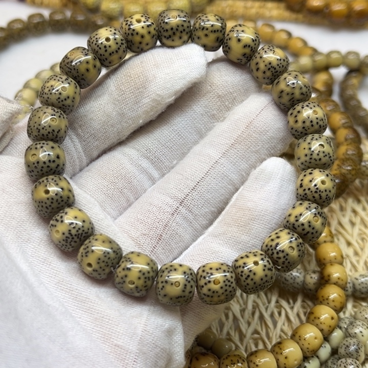 手串星月菩提原生态石玉料卡10