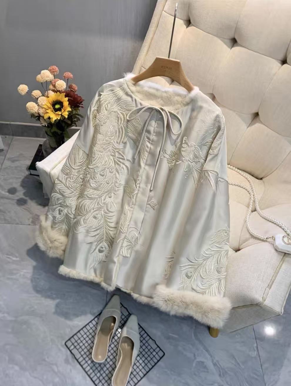 【加厚】凤舞九天--新中式加棉设计师高定轻奢宽松休闲复古国潮