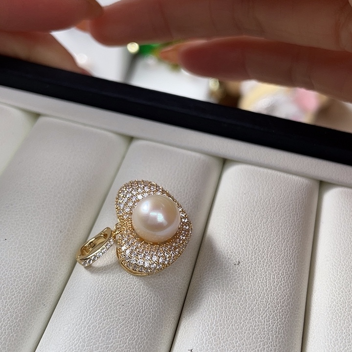 海水珍珠吊坠(不含链)银S925镶嵌