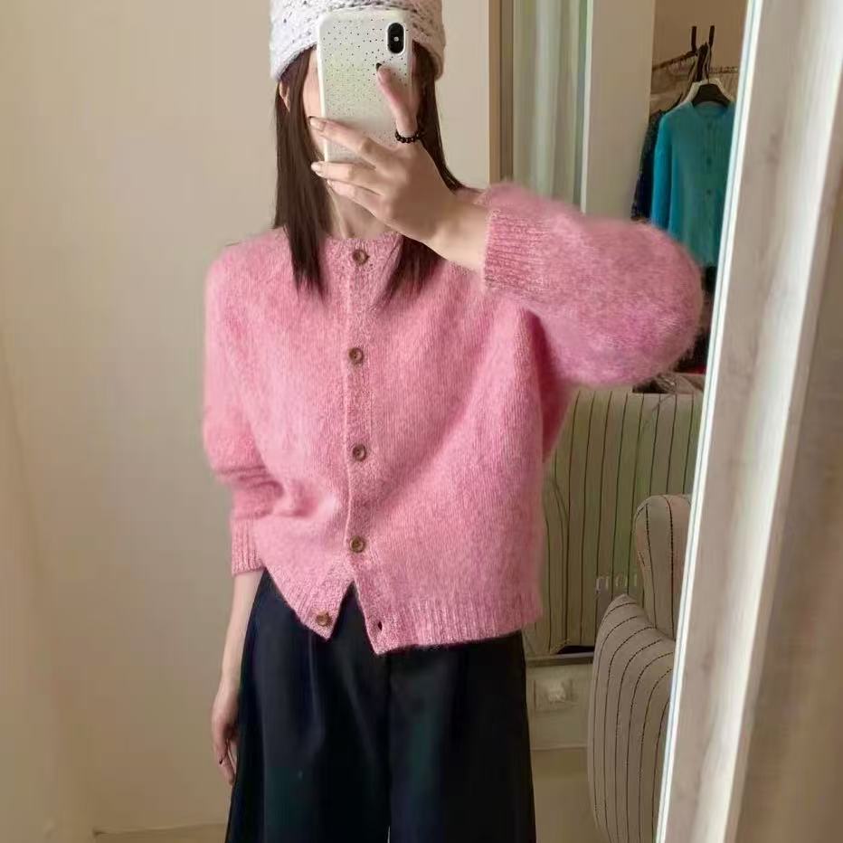 【鑫绒毛衣】衫毛针织衫慵懒风宽松秋季纯色圆领网红针织Y999-A184