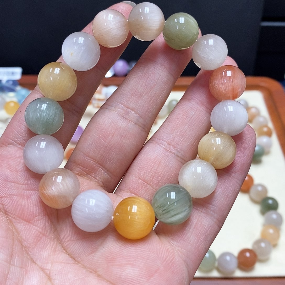 水晶手串未镶嵌兔毛