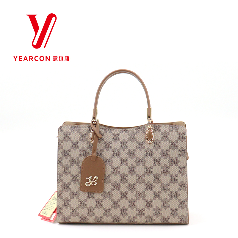 意尔康女包2025新款横款方形欧美时尚手提包手拿包拼皮28238