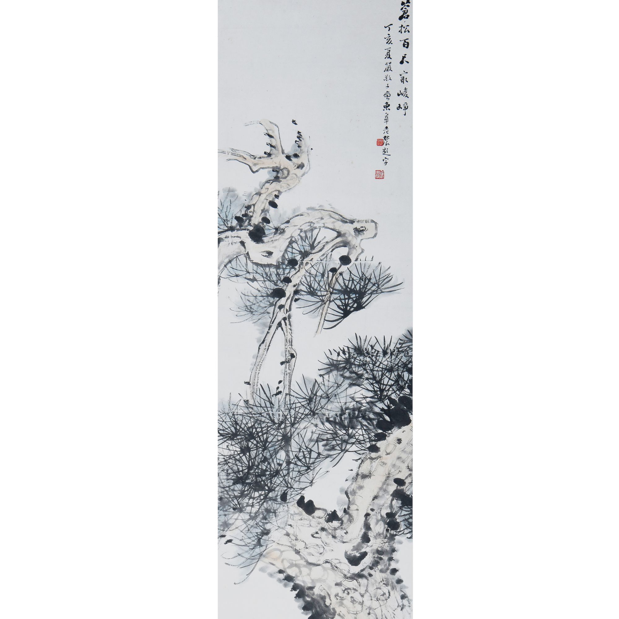 LOT.020严敬子【松竹】纸本立轴 B0502-162预展