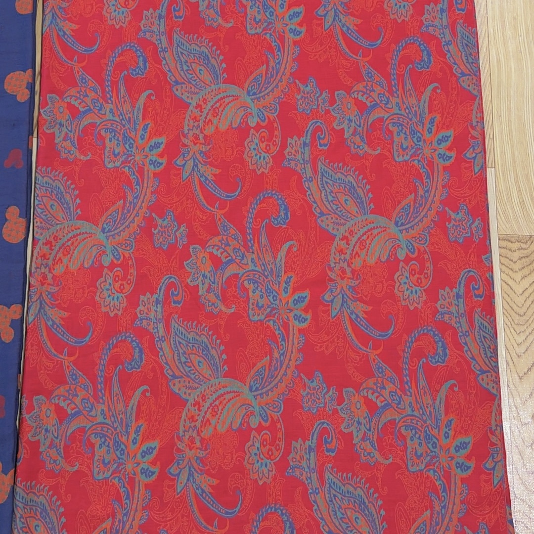 麦斯 大红  2.5米布头  纯棉双层纱面料 布头可做床单布