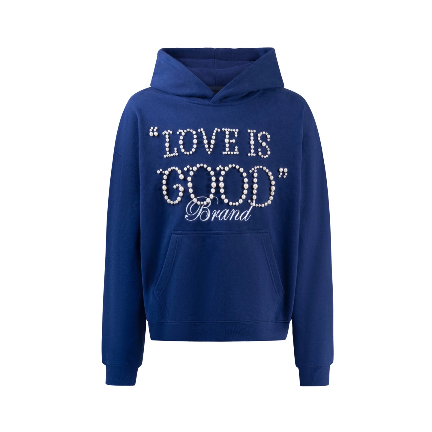 GOODBRAND24秋冬LOVEISGOOD珍珠轻奢时尚连帽卫衣男女GOOD卫衣