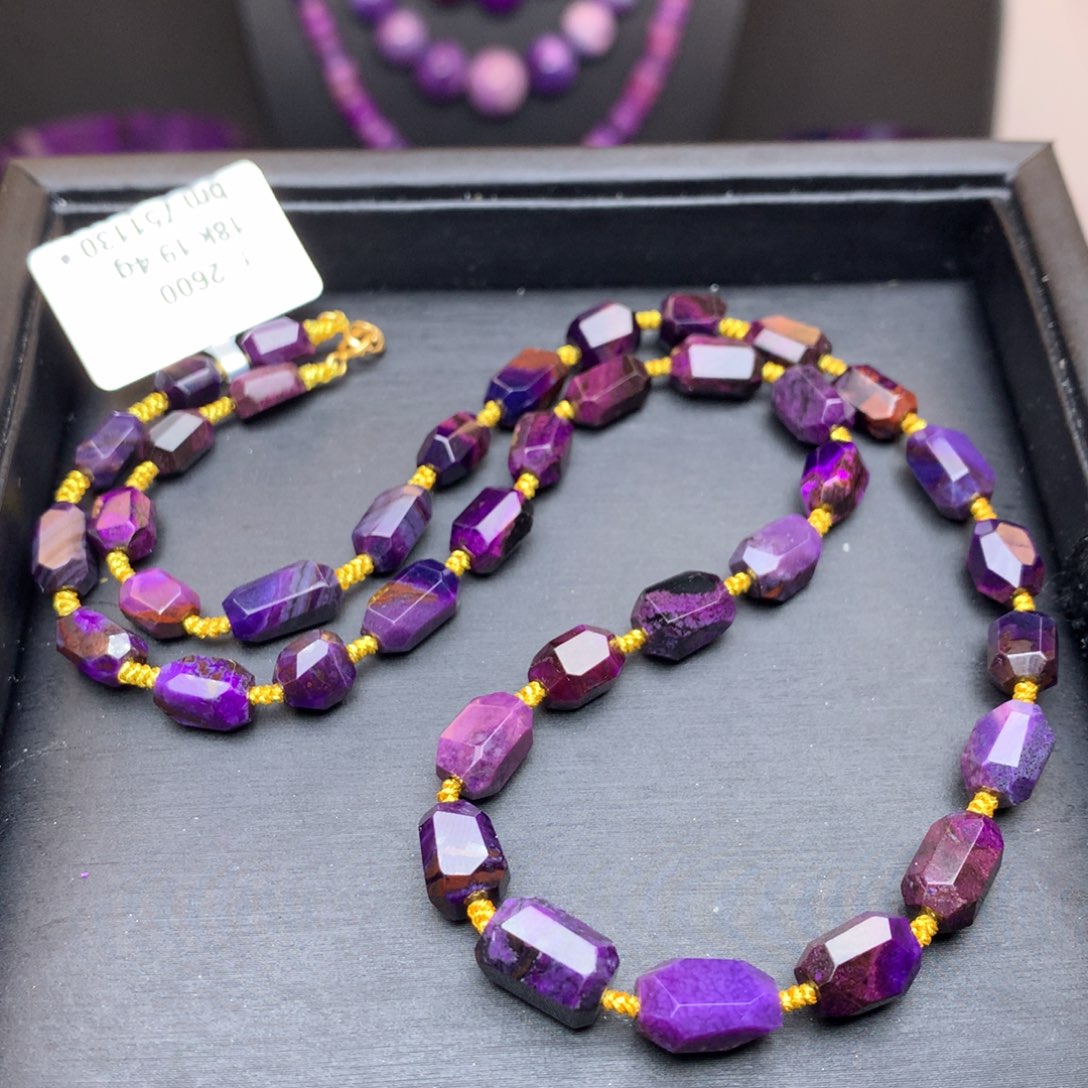 苏纪石（舒俱来）18K金镶嵌项链