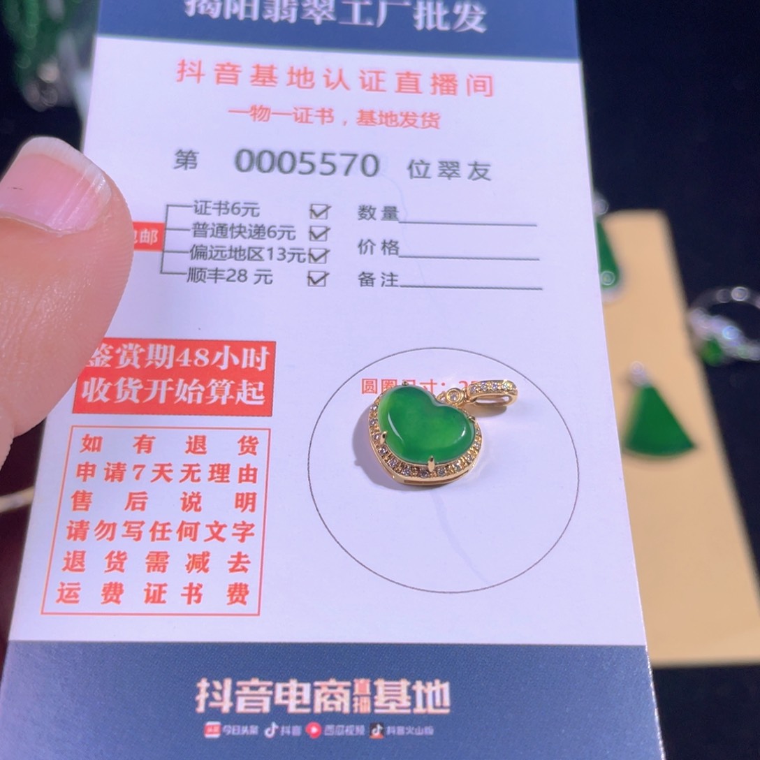 翡翠颈饰18K金镶嵌L*翡翠