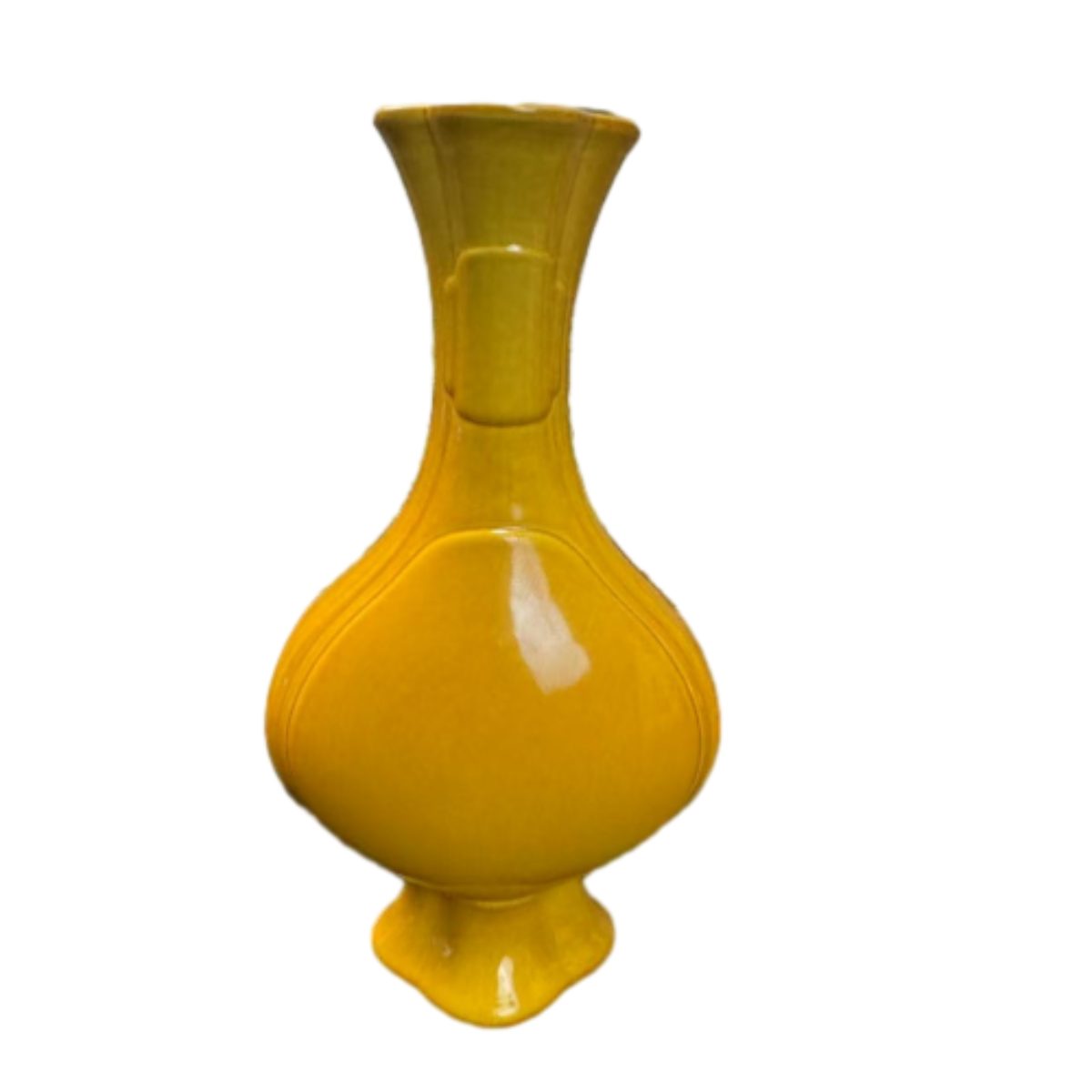 清乾隆帝王黄束口赏瓶