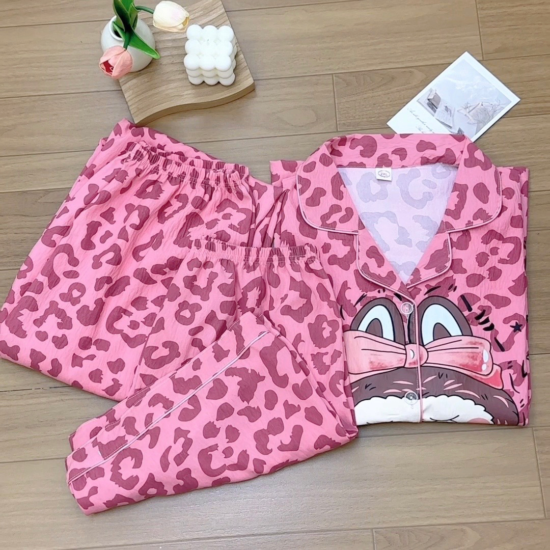 三件套/云朵棉2025年新款短袖睡衣女夏季可爱少女卡通宽松家居服