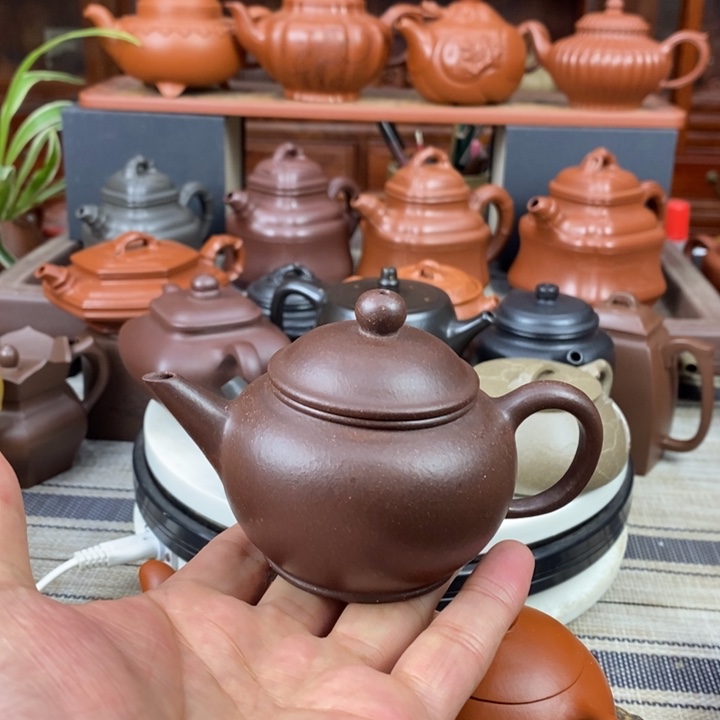 紫砂茶壶水平150cc原矿老紫泥特价