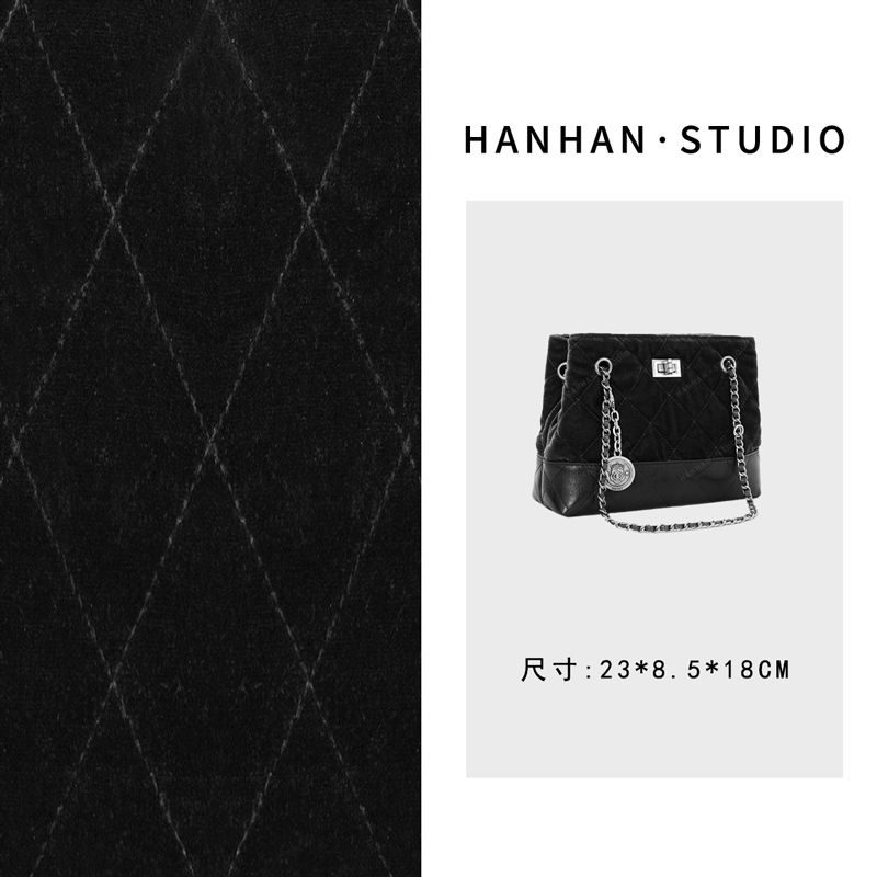 【韩韩甄选】ZT-D8088-黑色 轻奢时尚复古气质小众单肩腋下女包