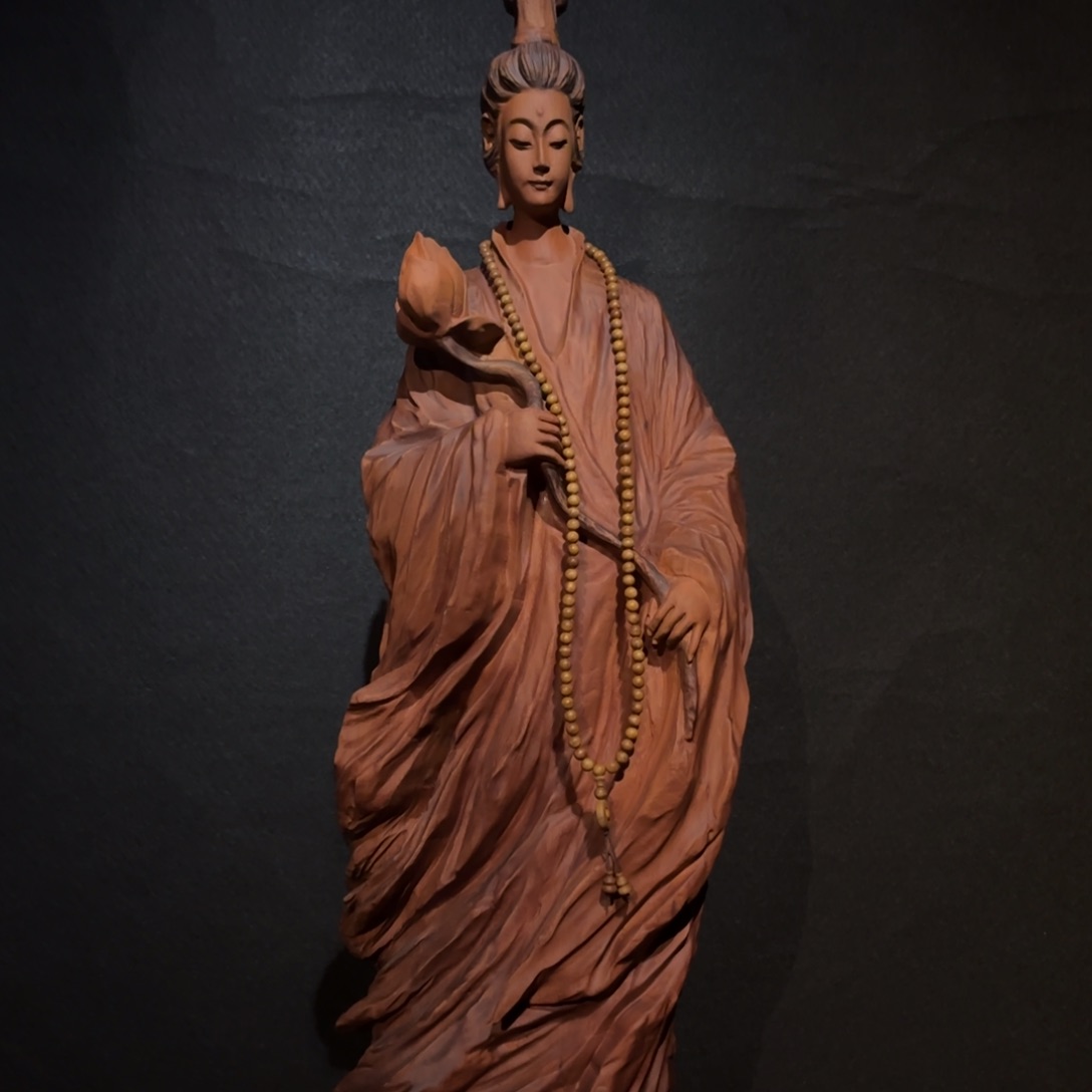 湜***宸花梨木类北魏佛 一念清净