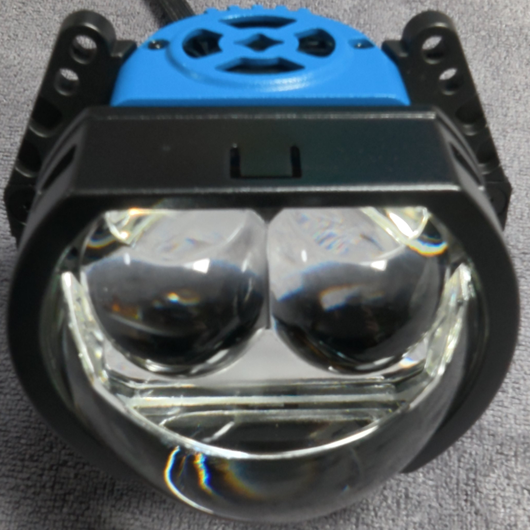 玩灯先生®第3代方款 双直射2近6远 LED双光透镜 