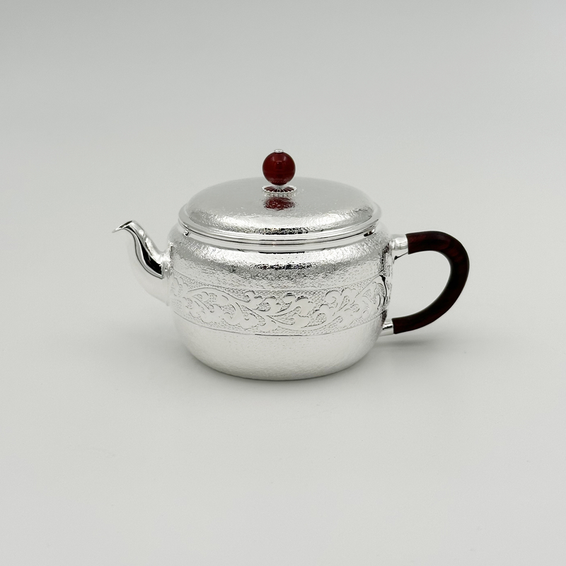 新品手工篆刻汉瓦缠枝莲泡茶壶