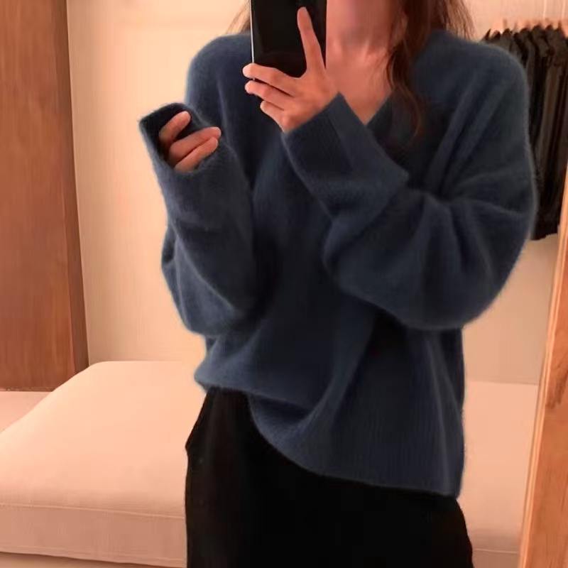 【杭州-意法】NN1343-时尚女装设计感毛衣圆领百搭