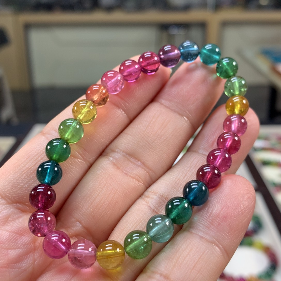 碧玺手链未镶嵌6.9左右