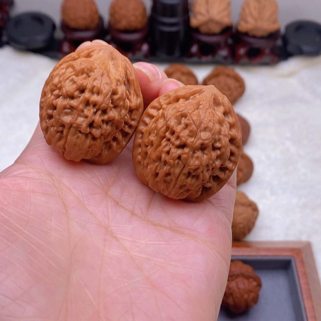 吊坠文玩核桃33尺全品莲花