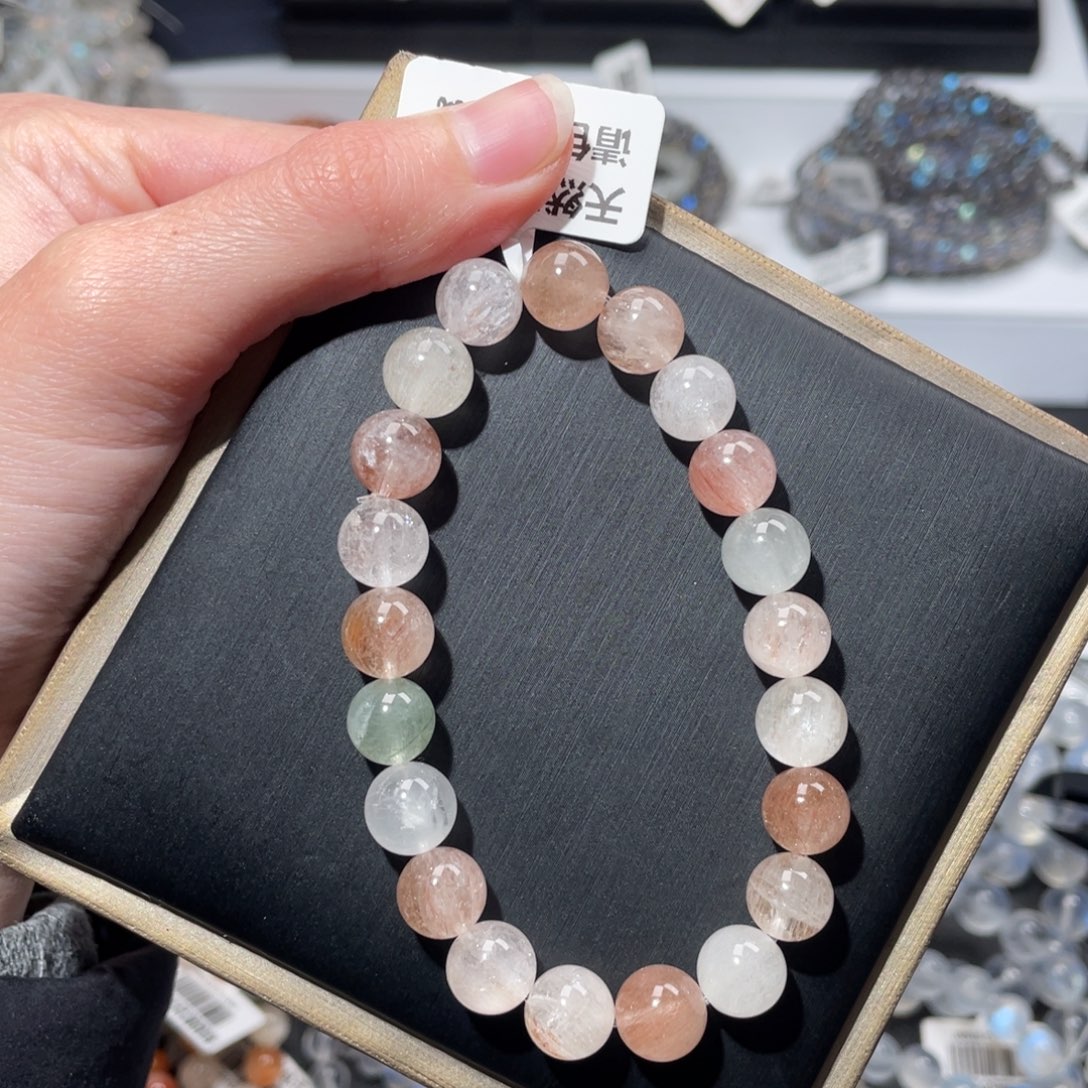 未镶嵌水晶手链入门级彩兔毛9m+