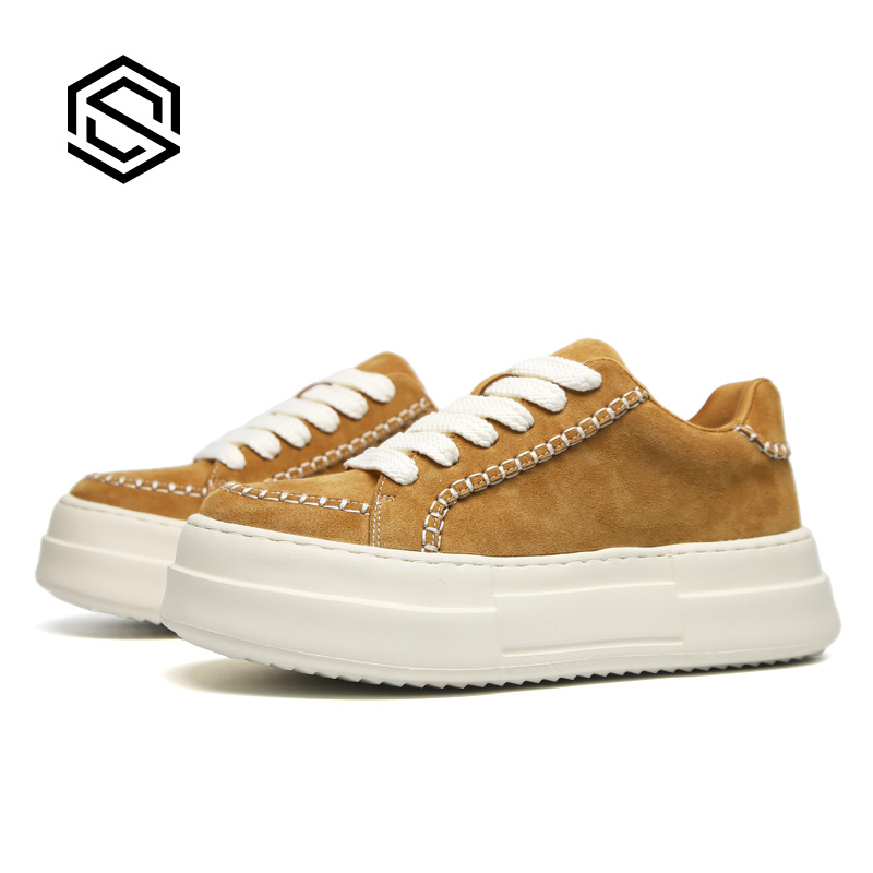 25217秋冬新品厚底增高绒面休闲鞋男士时尚百搭运动鞋百搭板鞋男