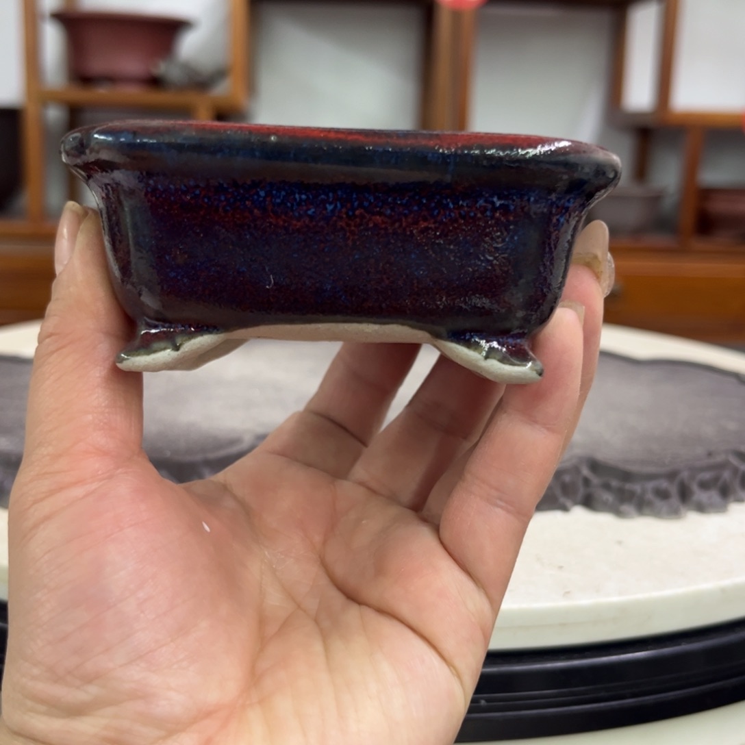 紫砂花盆瑕疵3.5-9.5/7.5。。zm