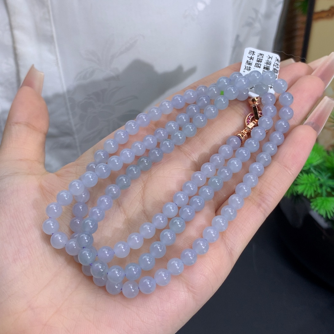 未镶嵌手链翡翠卡5.6冰胶蓝紫底