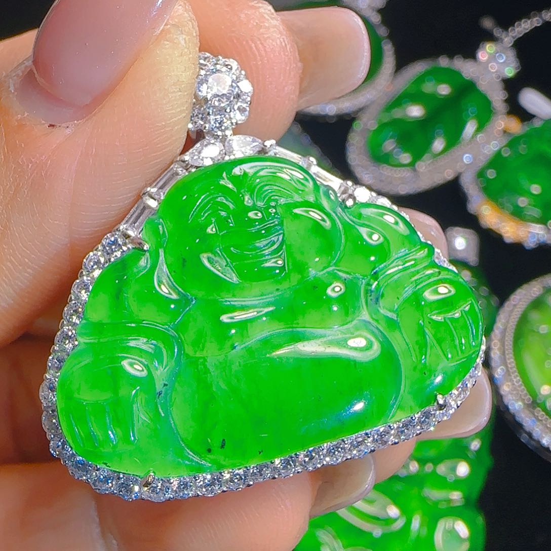 翡翠吊坠(赠链)银S925镶嵌