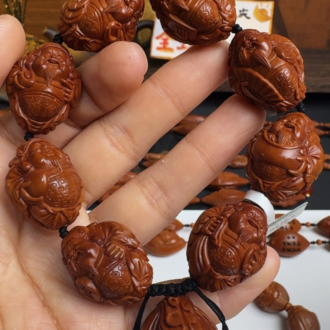 橄榄核手串/手链八宝财神