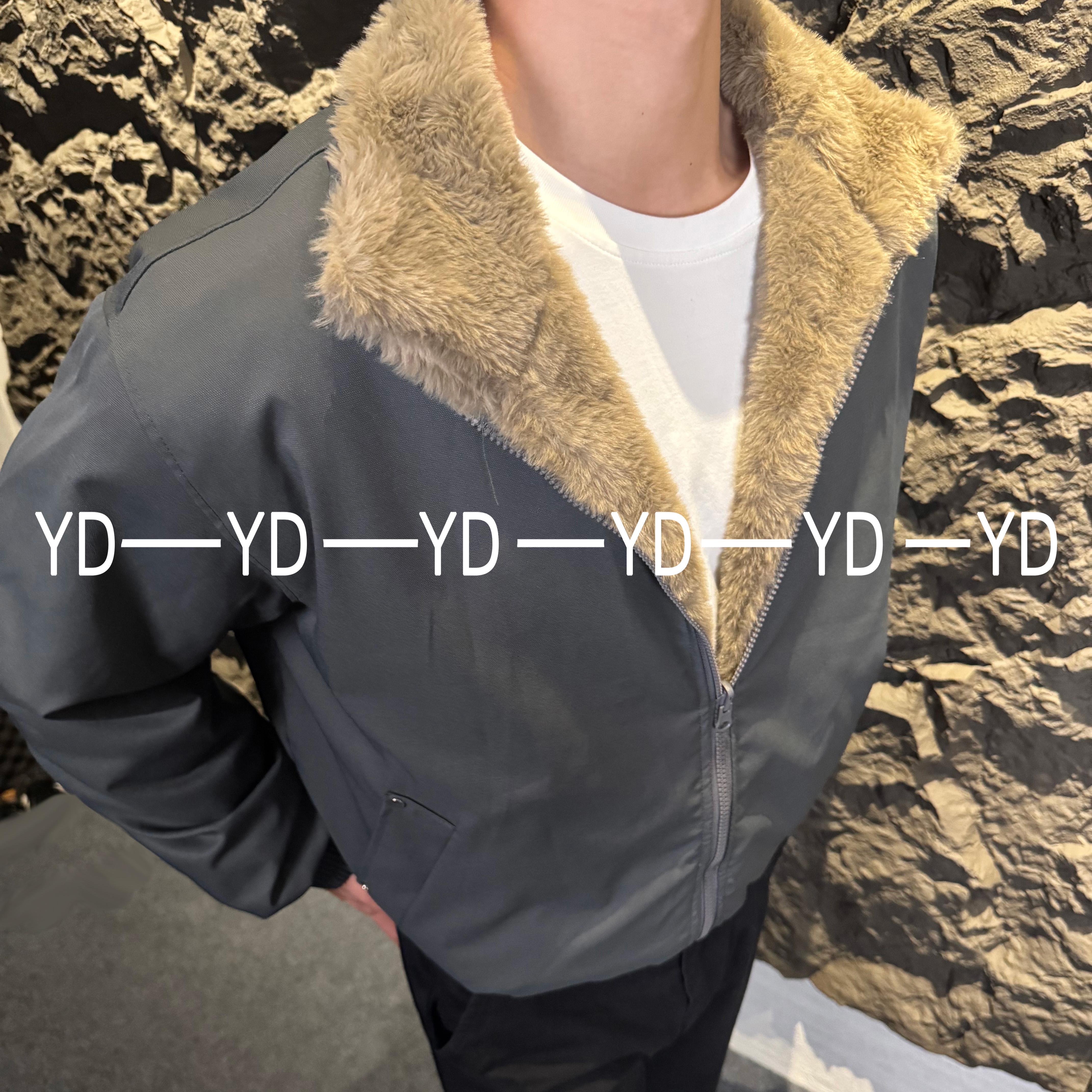 【Y弟】「双面穿」25AW狼王座山雕高级感秋冬男短宽棉服加厚保暖外套