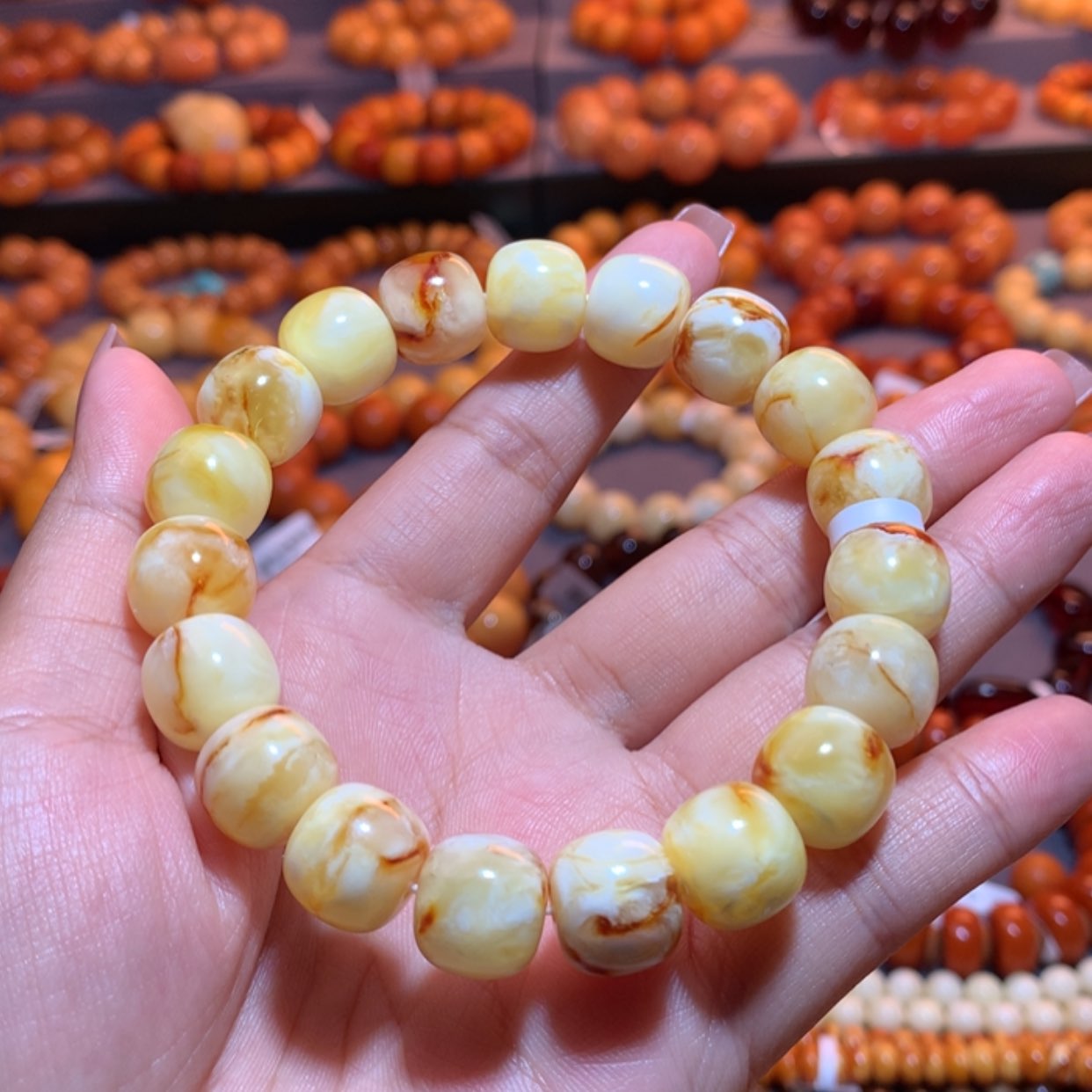 【闪购商品】手串蜜蜡未镶嵌铭*蜜蜡手串