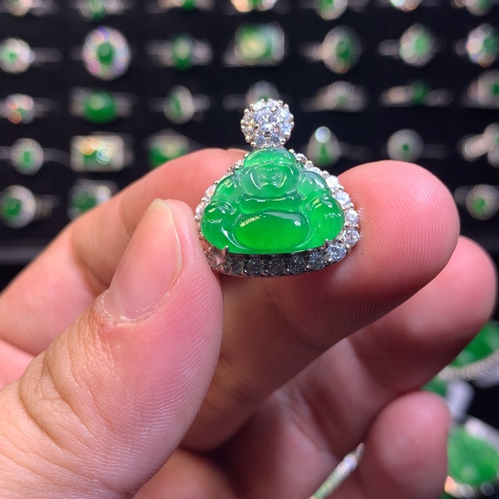 【闪购商品】翡翠颈饰银S925镶嵌^***o佛公