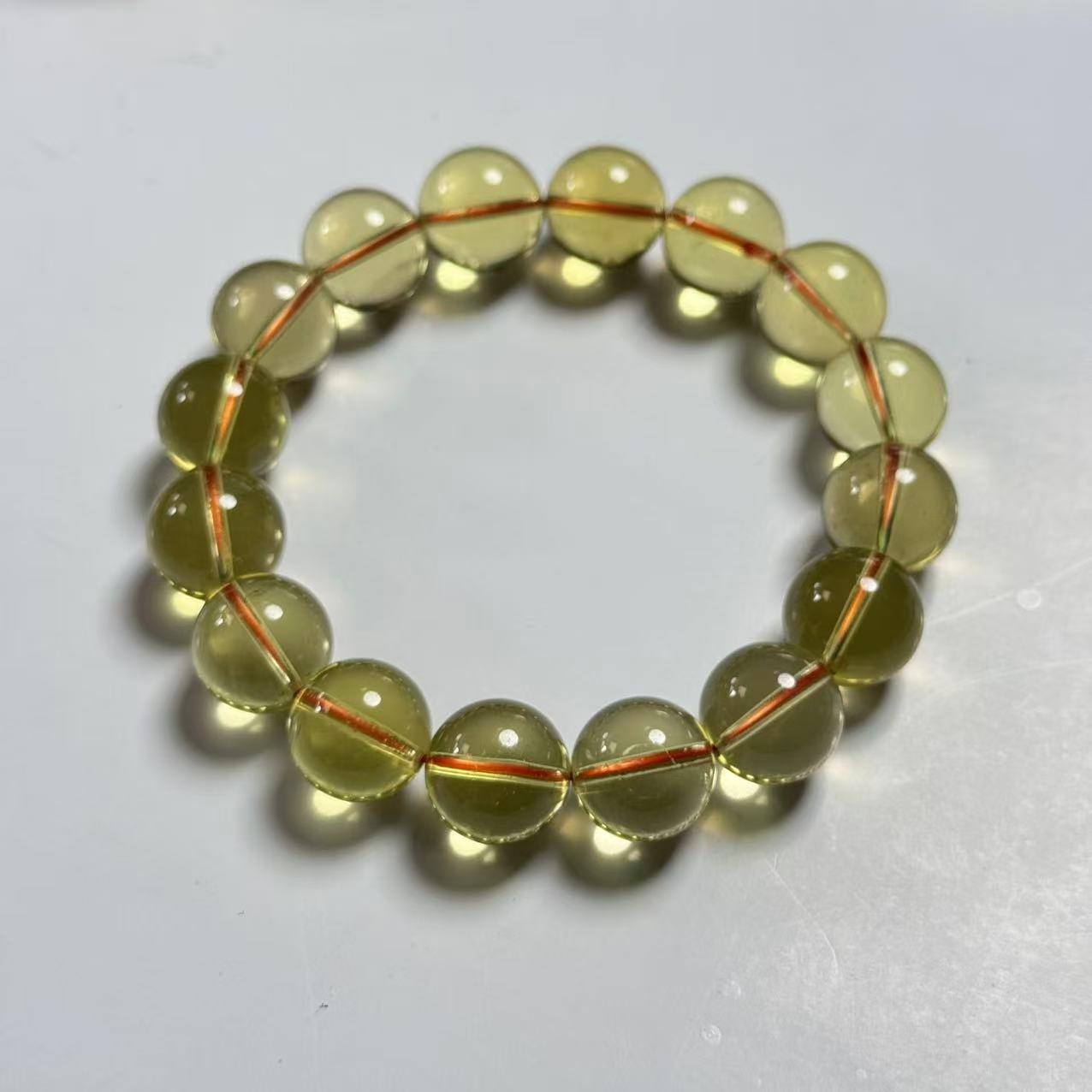 天然黄水晶单圈手串—多样性发其一约12mm